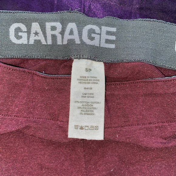 Garage Burgundy High Waisted Leggings - Picture 5 of 5